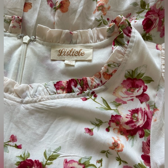 Baltic Born Medium Cream Pink Floral Charming Maxi Dress Shabby Chic - Picture 5 of 8